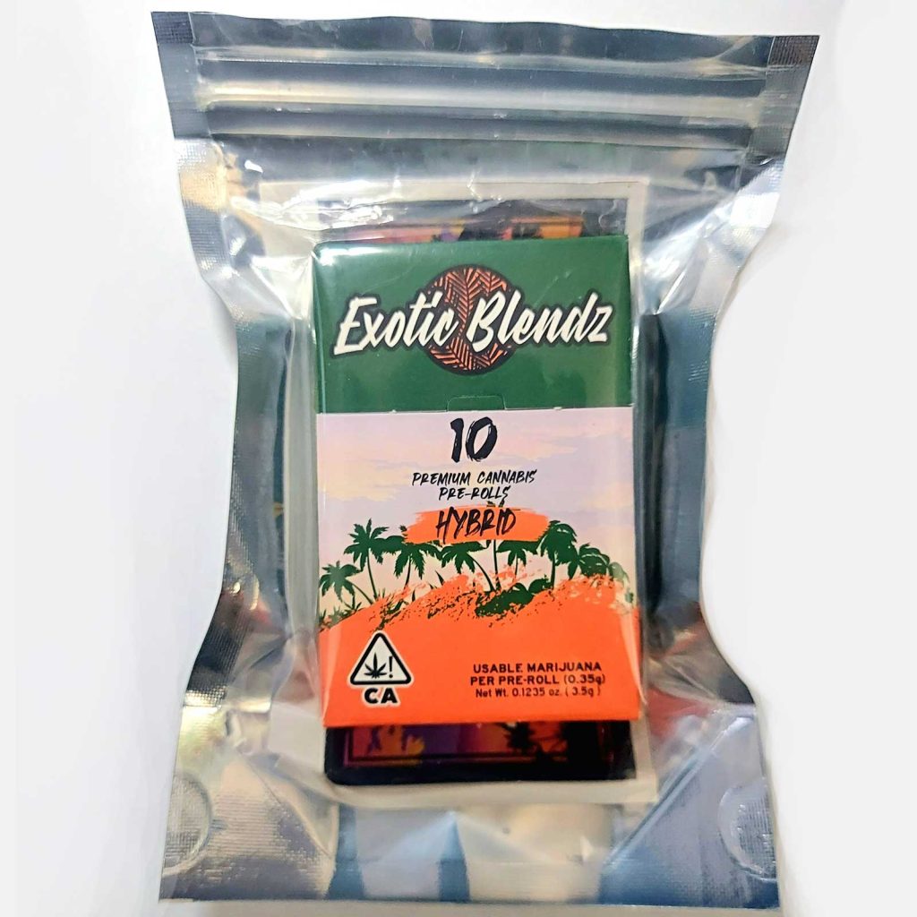 exotic blendz sherb crasher pre roll review cannabis photos 1 merry jade
