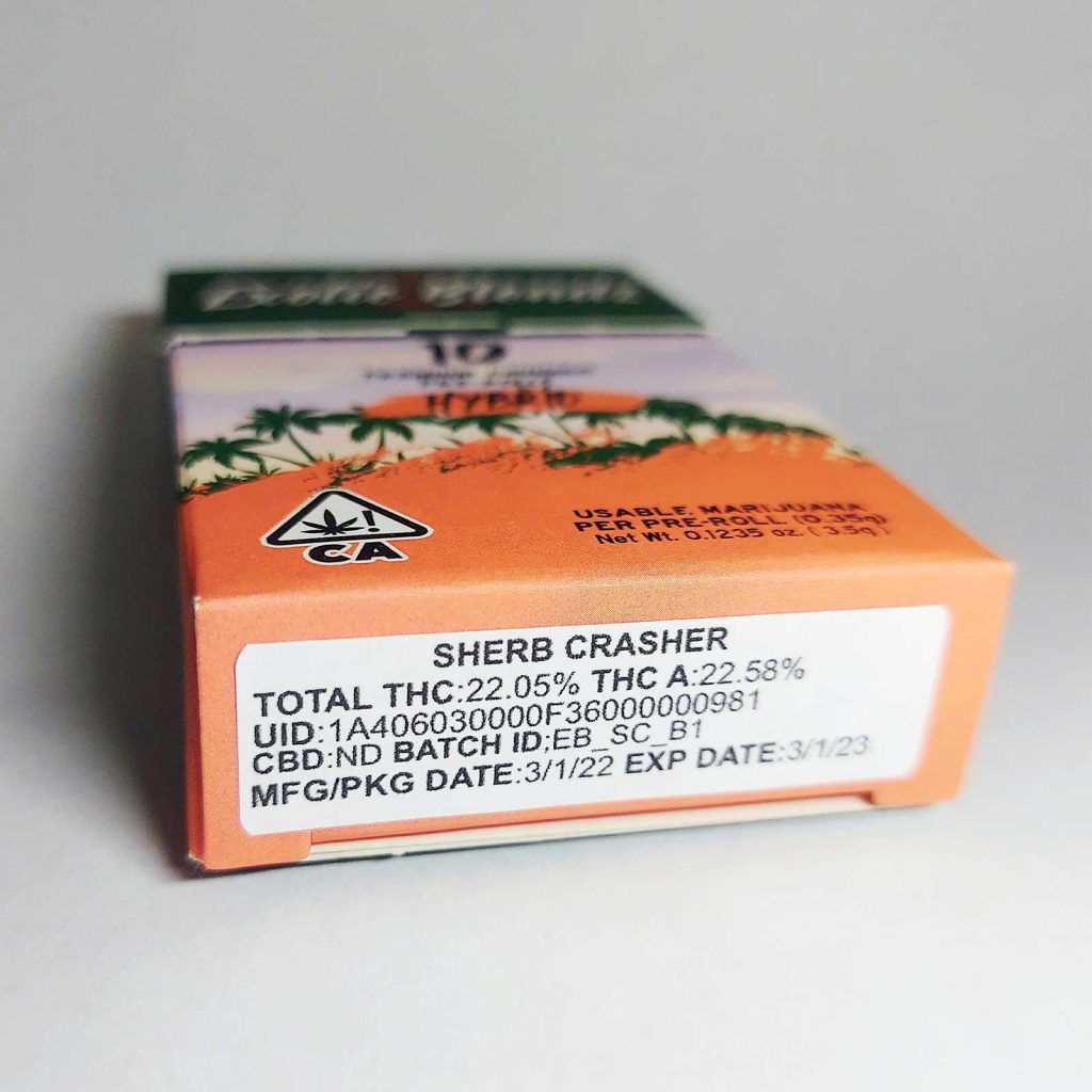 exotic blendz sherb crasher pre roll review cannabis photos 2 merry jade
