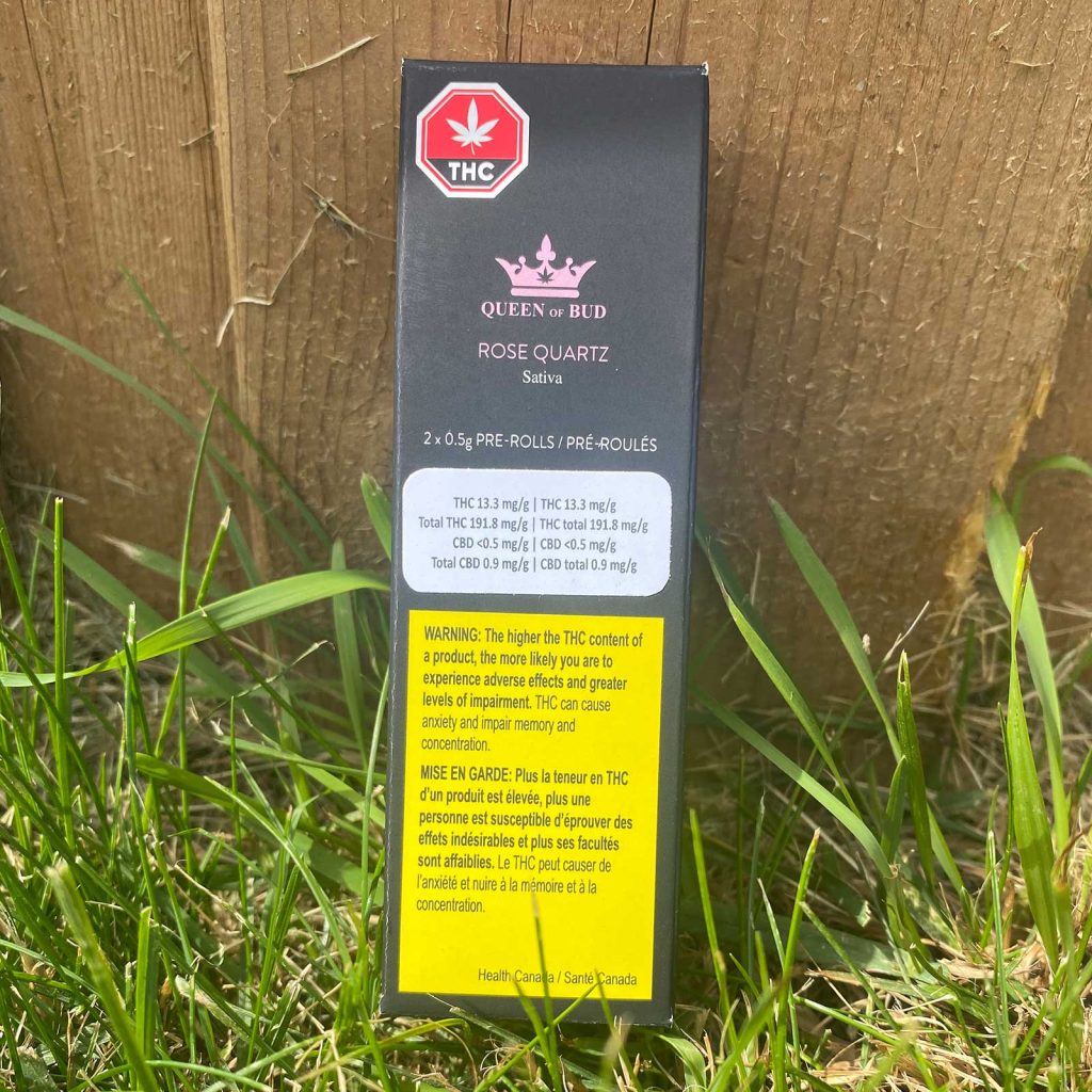 queen of bud rose quartz pre roll review cannabis photos 1 merry jade