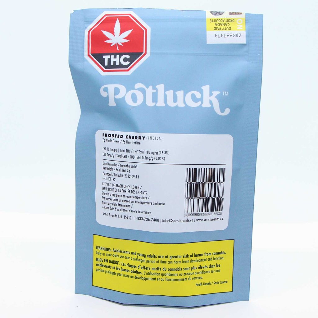 potluck frosted cherry review cannabis photos 1 merry jade