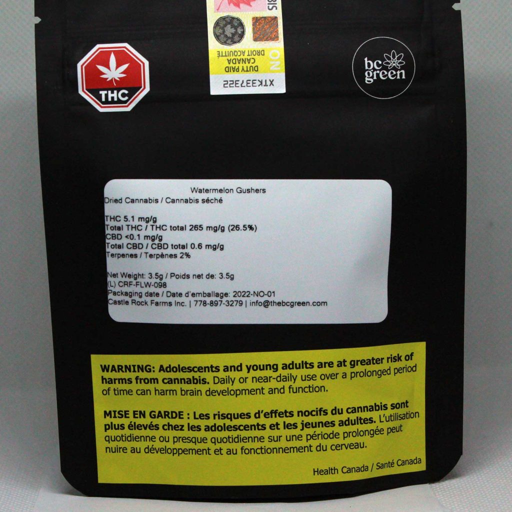 bc green watermelon gushers review cannabis photos 1 merry jade