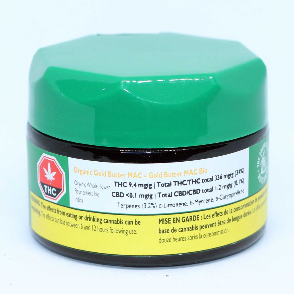 the green organic dutchman tgod gold butter mac review cannabis photos 1 merry jade