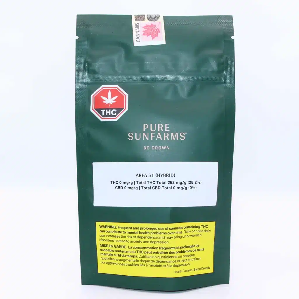 pure sunfarms area 51 review cannabis photos 1 merry jade