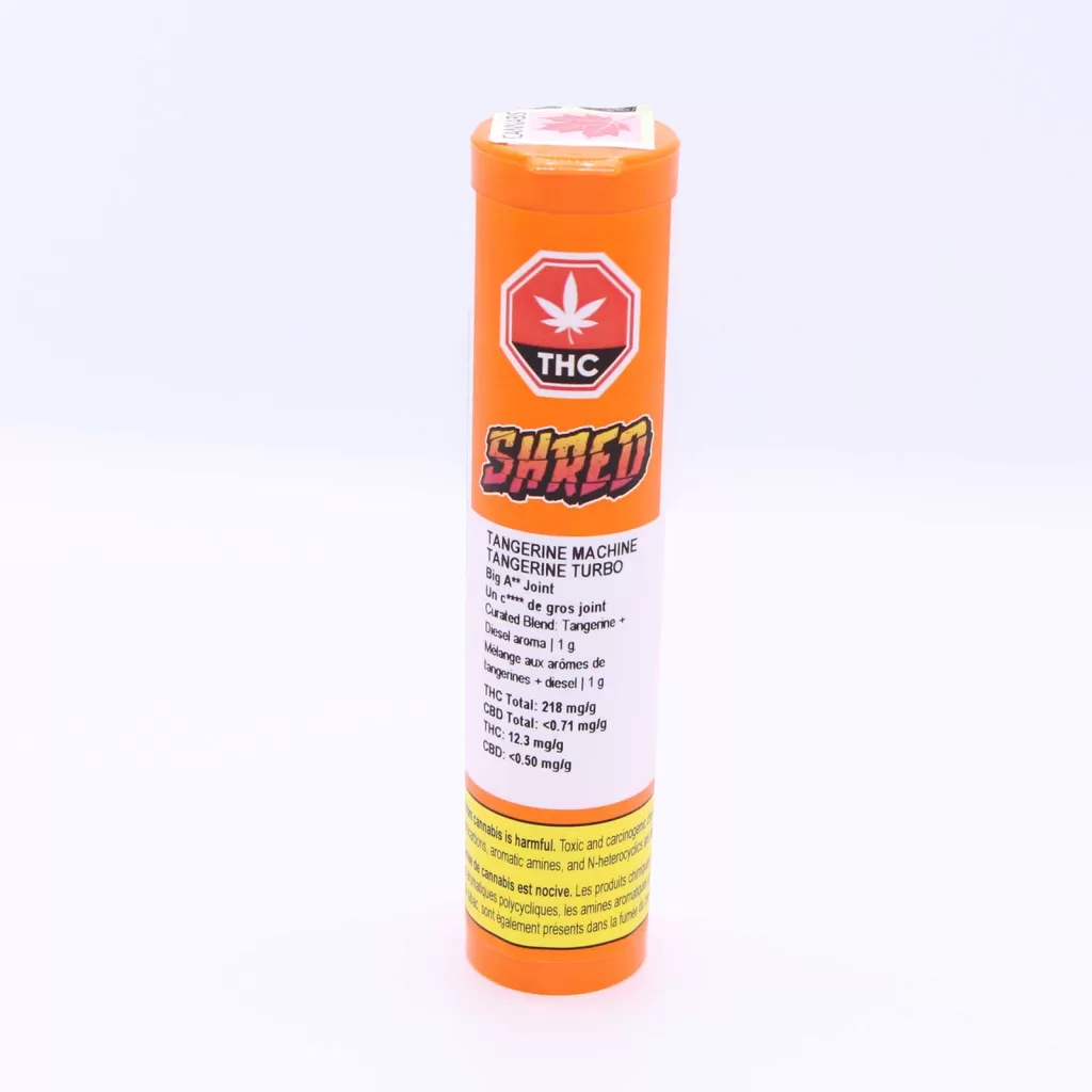 shred tangerine machine pre roll review 1 merry jade