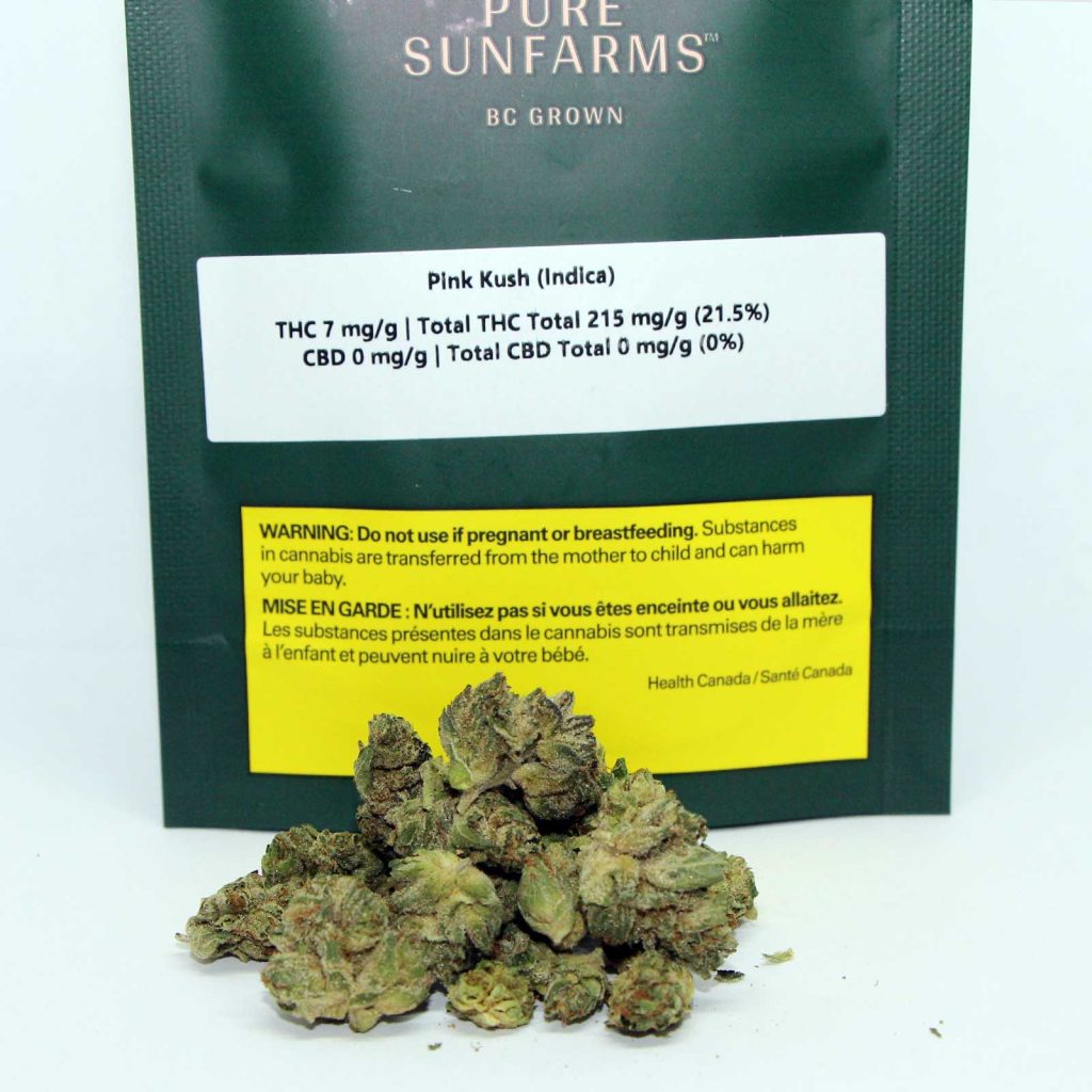 pure sunfarms pink kush cannabis review photos 2