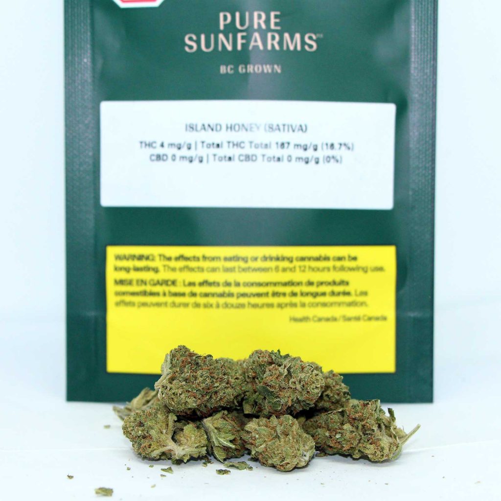 pure sunfarms island honey review cannabis photos 2 cannibros
