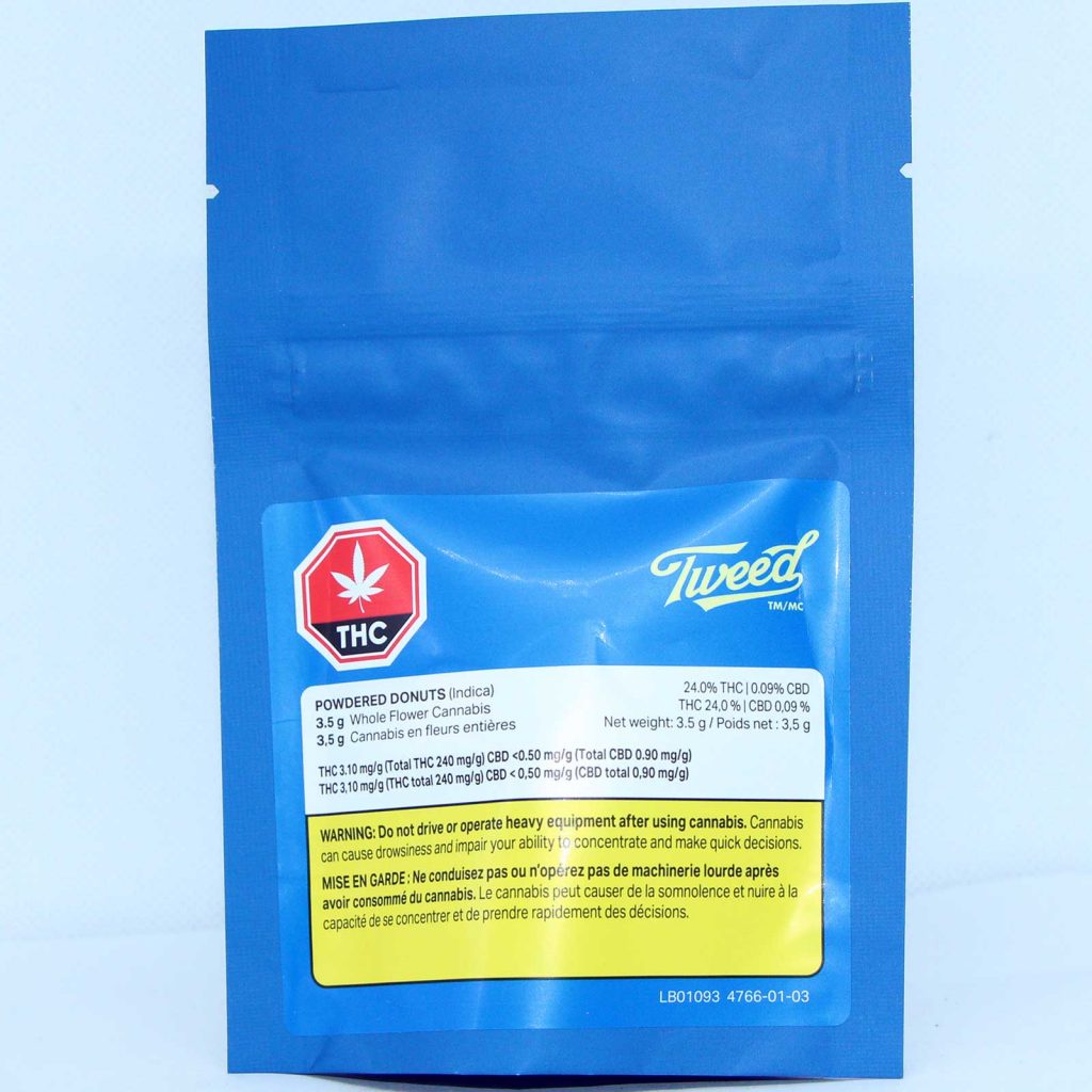 tweed powdered donuts review cannabis photos 1 cannibros