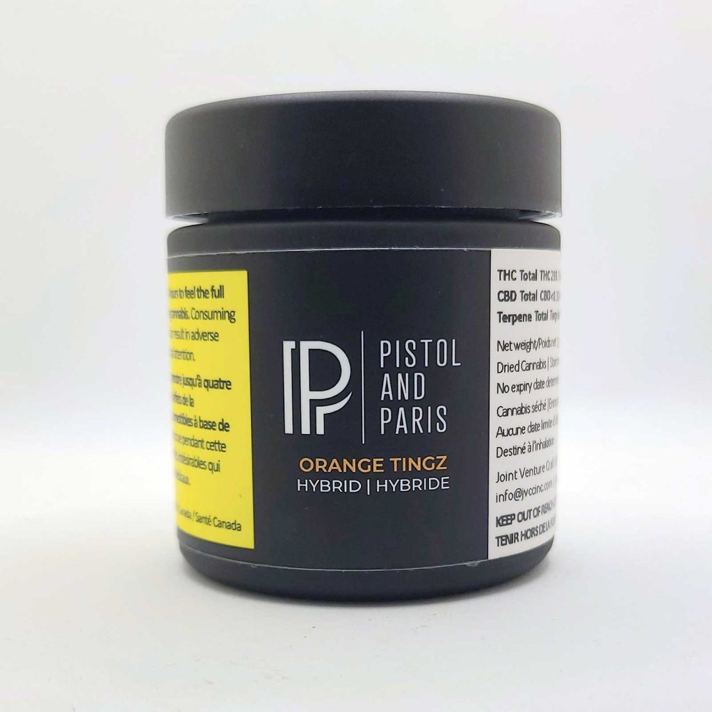 pistol and paris orange tingz review cannabis photos 1 merry jade